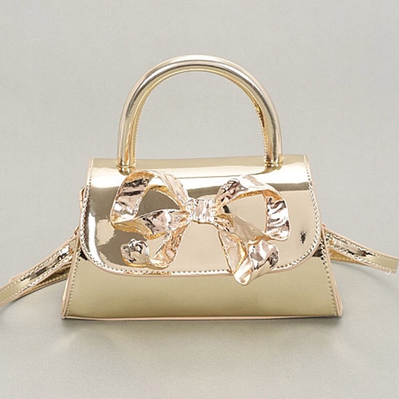 Metallic Bow Tie Fashion Bag - Picture 1 of 6